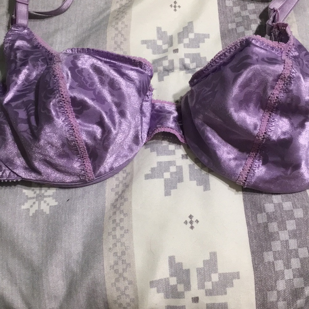 Retro Lilac Underwired Bra w/o Padding